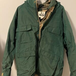 Vintage Woolrich Green Hooded Jacket